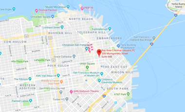 San Franciso Office Map - Bay Area Criminal Lawyers, PC